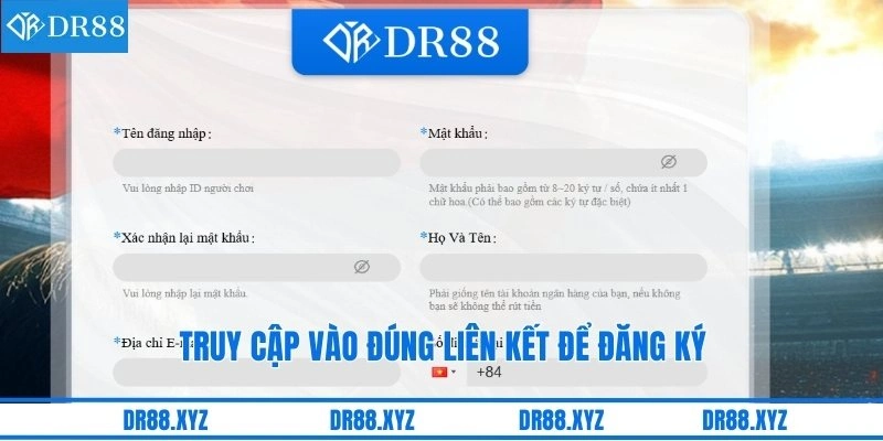 Truy cập vào đúng liên kết để đăng ký