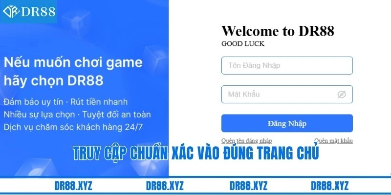 Truy cập chuẩn xác vào đúng trang chủ