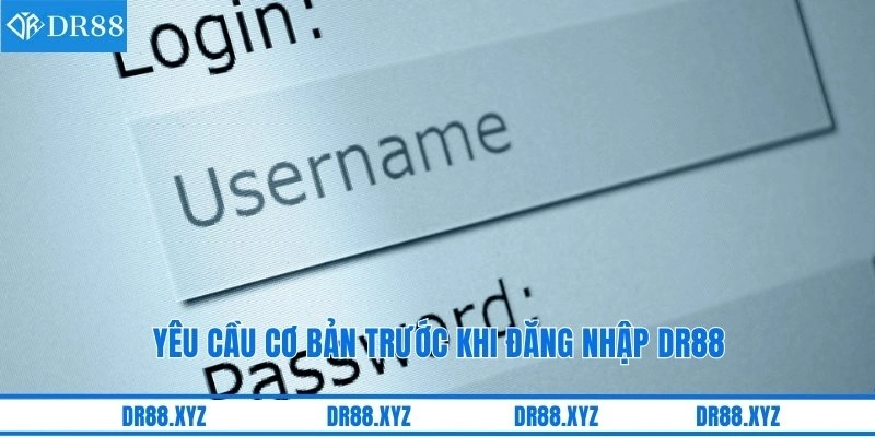 Yêu cầu cơ bản trước khi đăng nhập DR88